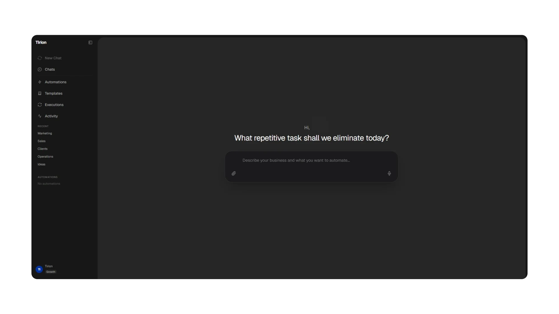 TirionApp Chat Interface